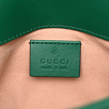 Gucci Calfskin Matelasse Super Mini GG Marmont Shoulder Bag Emerald Green 6 of 10