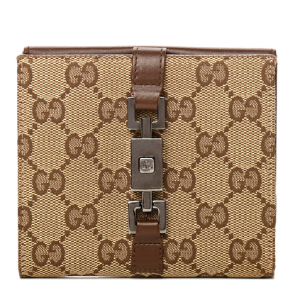 Gucci Monogram Compact Wallet Brown 1 of 10
