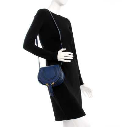Chloe Calfskin Mini Marcie Round Crossbody Bag Royal Navy 2 of 6