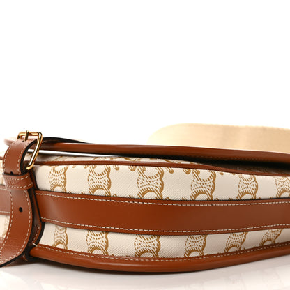 Celine Triomphe Canvas Large Strap Folco Bag White 8 of 8
