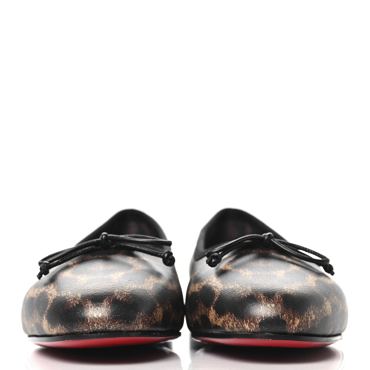 Christian Louboutin Calfskin Leopard Sweetie Jane Ballerina Flats 38.5 Multicolor 3 of 9