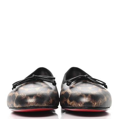 Christian Louboutin Calfskin Leopard Sweetie Jane Ballerina Flats 38.5 Multicolor 3 of 9