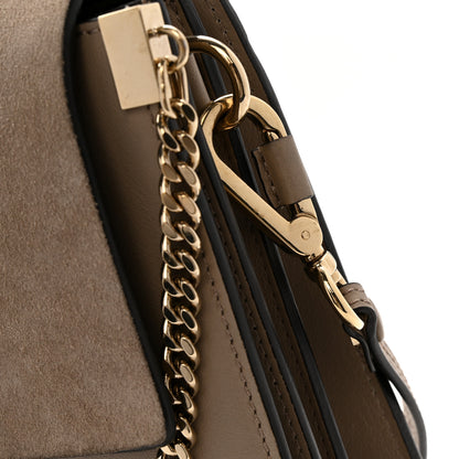 Chloe Calfskin Suede Medium Faye Shoulder Bag Motty Grey 13 of 16