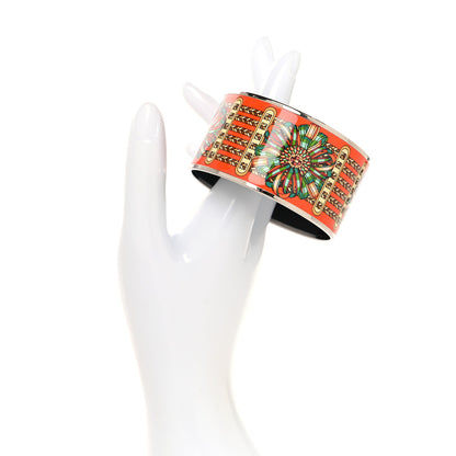 Hermes Enamel Printed Rubans de Cheval Extra Wide Bracelet 65 2 of 6