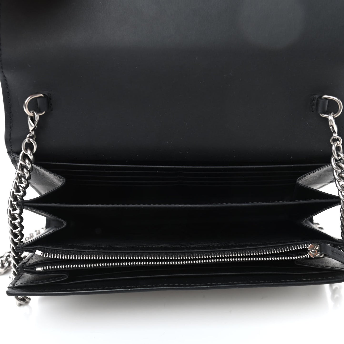 GG Supreme Monogram Mini Dionysus Chain Wallet Beige Black