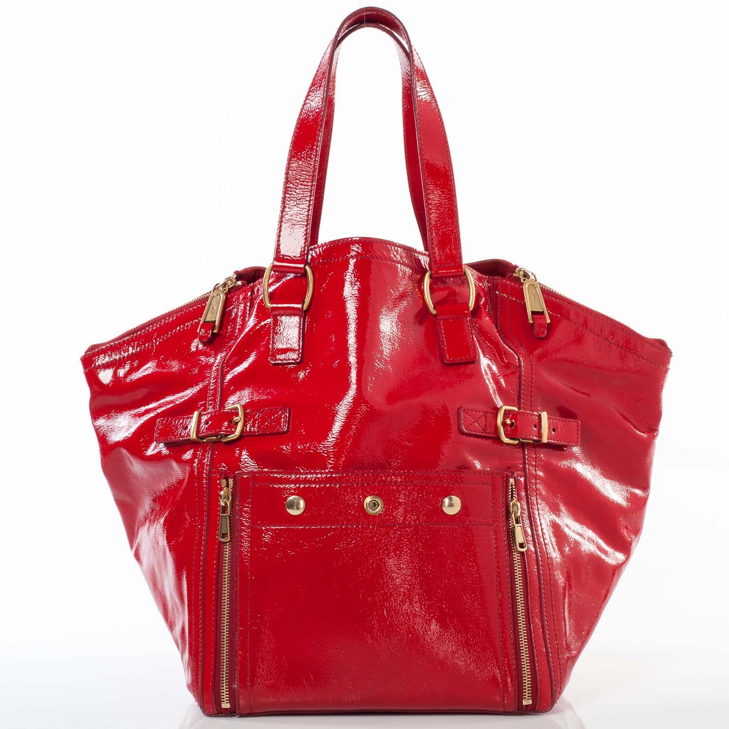 Patent Large Downtown Tote Red
