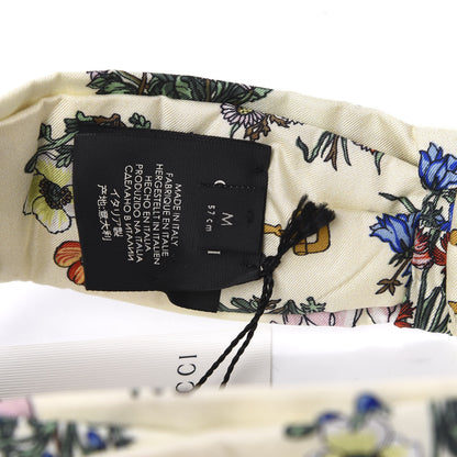 Gucci Silk Floral Stirrup Print Headband M Natural 4 of 5