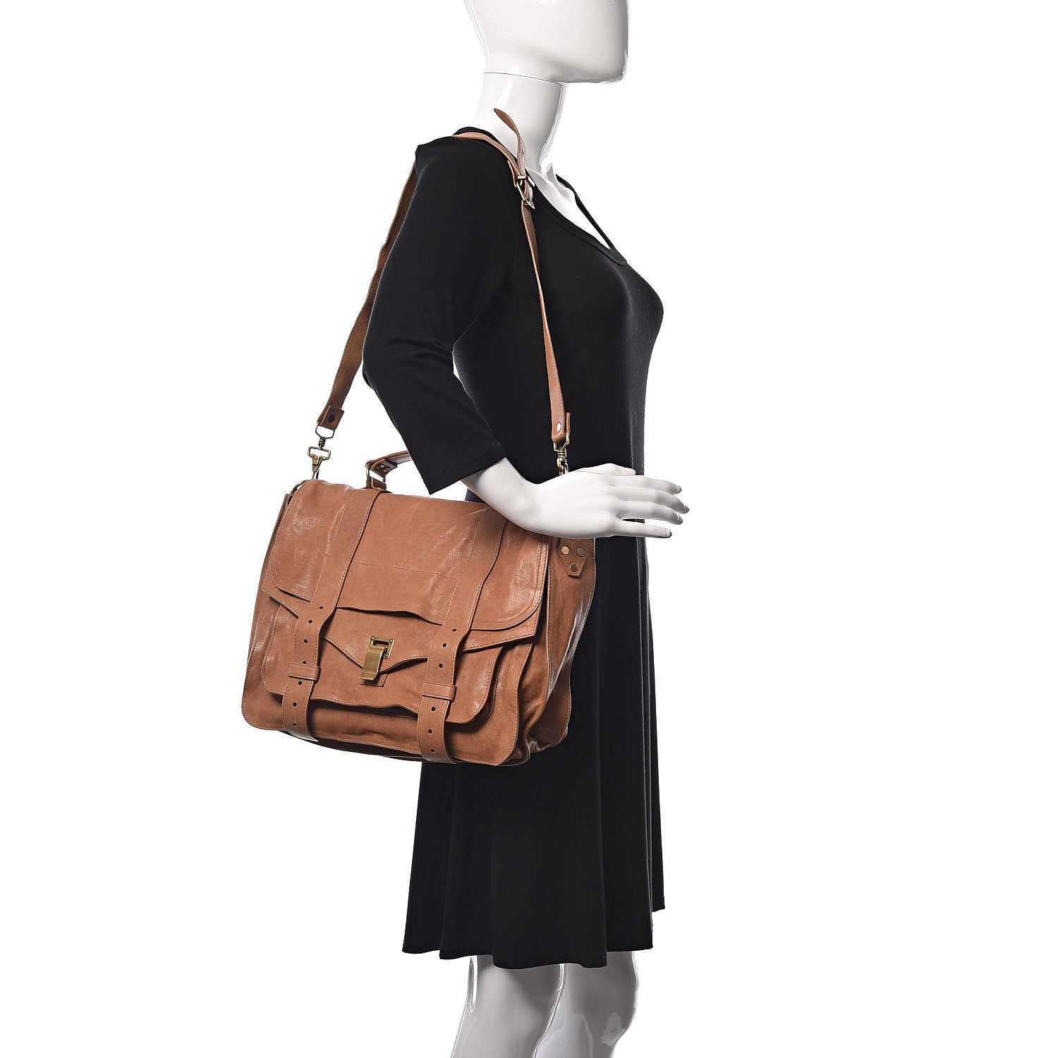 Proenza Schouler Lambskin Large PS1 Satchel Birch 2 of 9