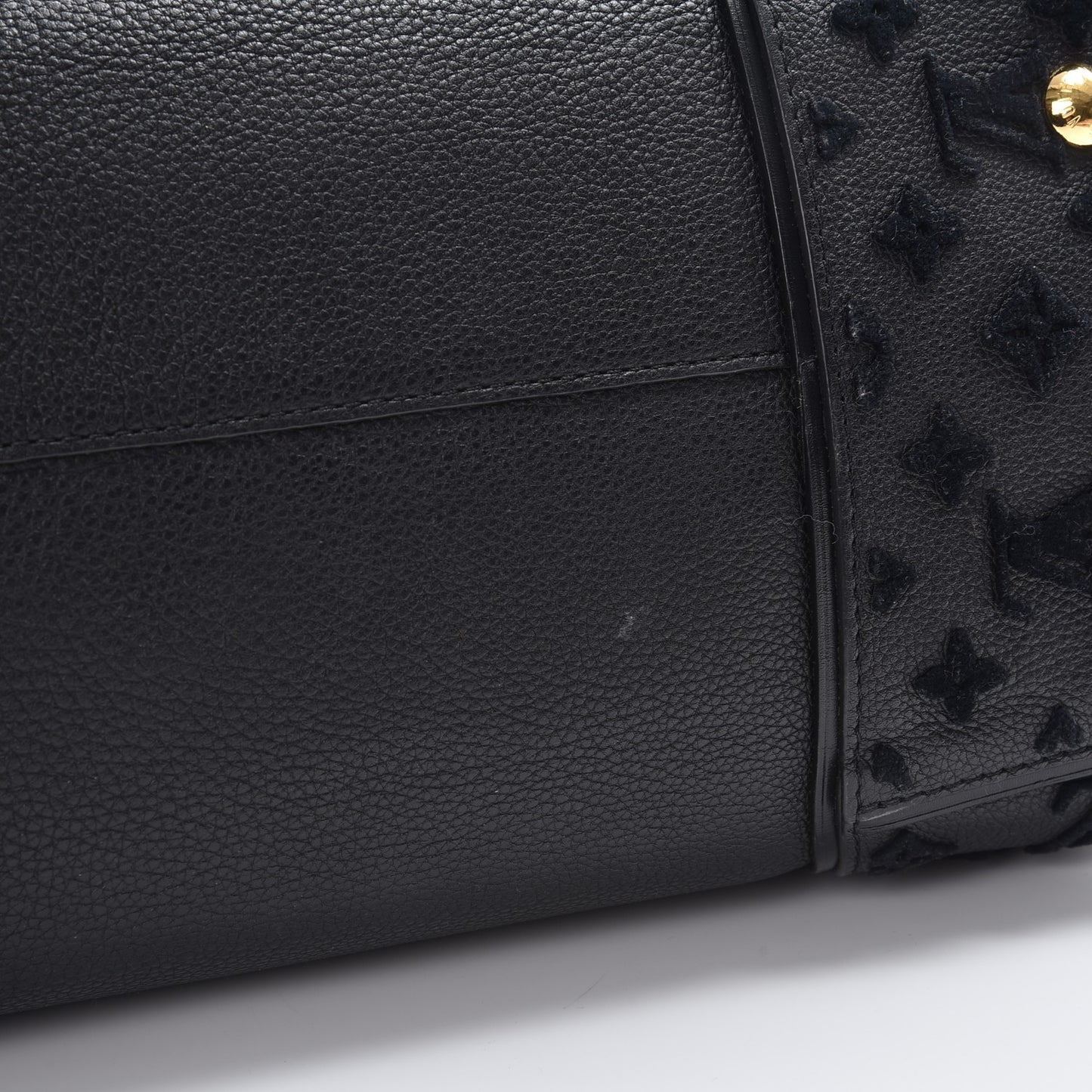 Cuir Orfevre Veau Cachemire Tote W GM Black