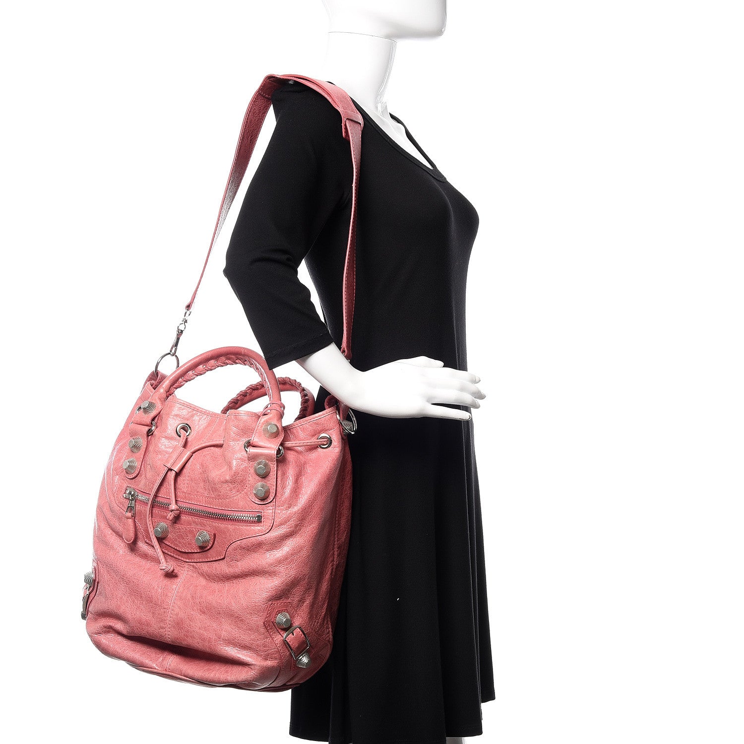 Balenciaga Agneau Giant 21 Silver Hardware Pompon Framboise 2 of 10