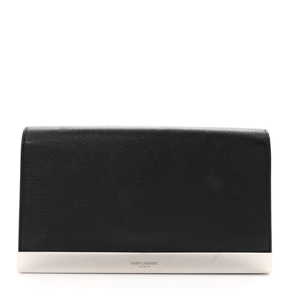 Saint Laurent Goatskin Lutetia Clutch Black 1 of 7