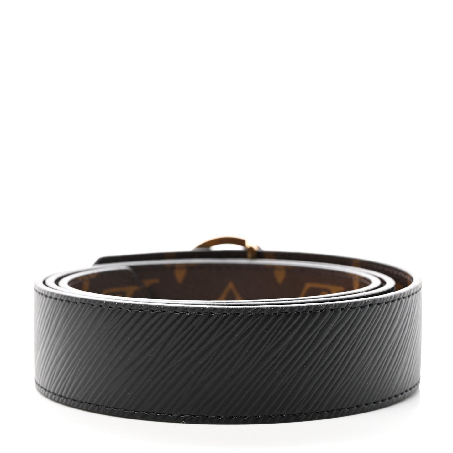 Monogram Epi 35mm LV Circle Reversible Belt 95 38 Black