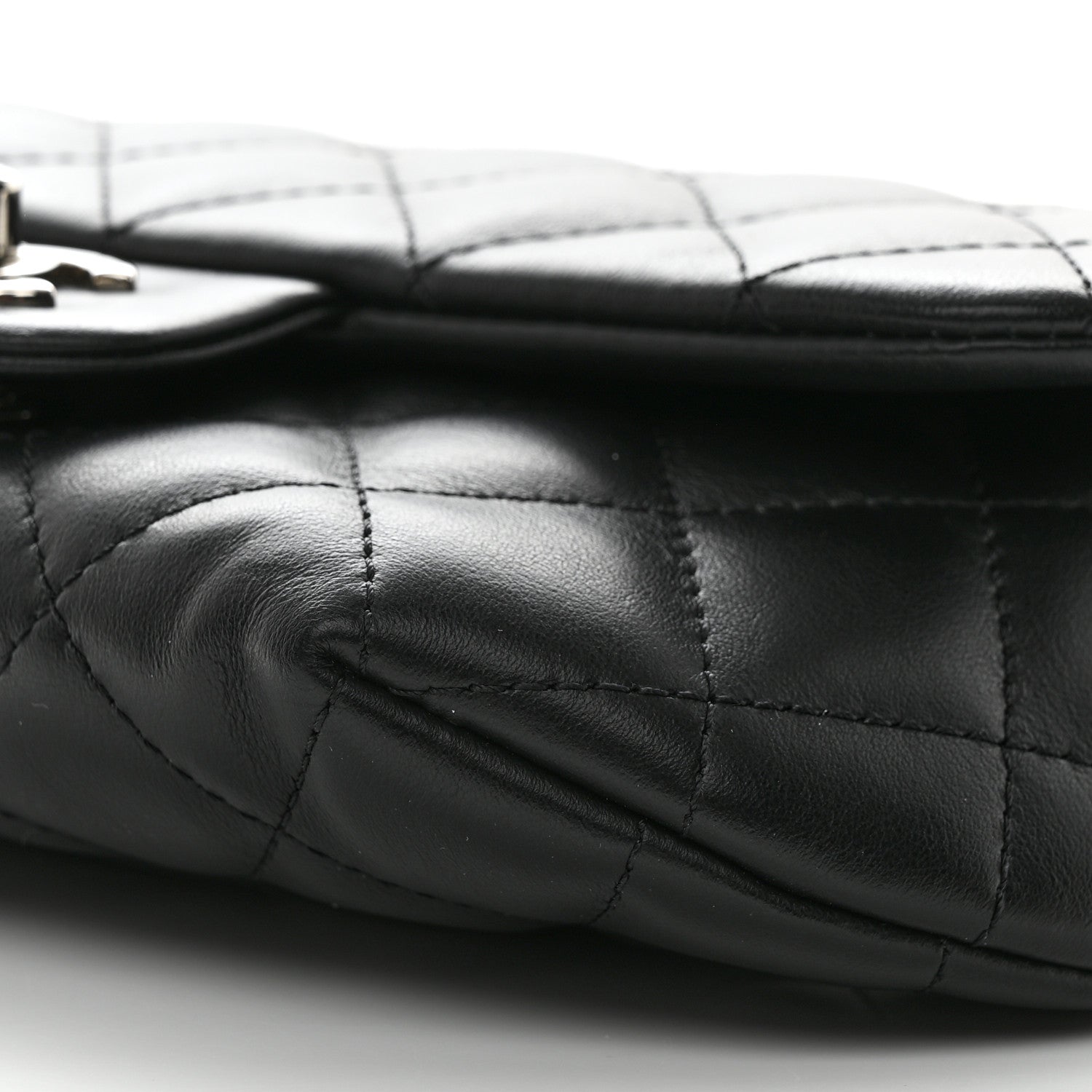 Chanel Calfskin Quilted CC Uniform Flap Belt Bag Black 11 of 12