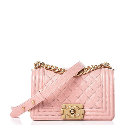Chanel Caviar Quilted Small Boy Flap Pink 1 of 9