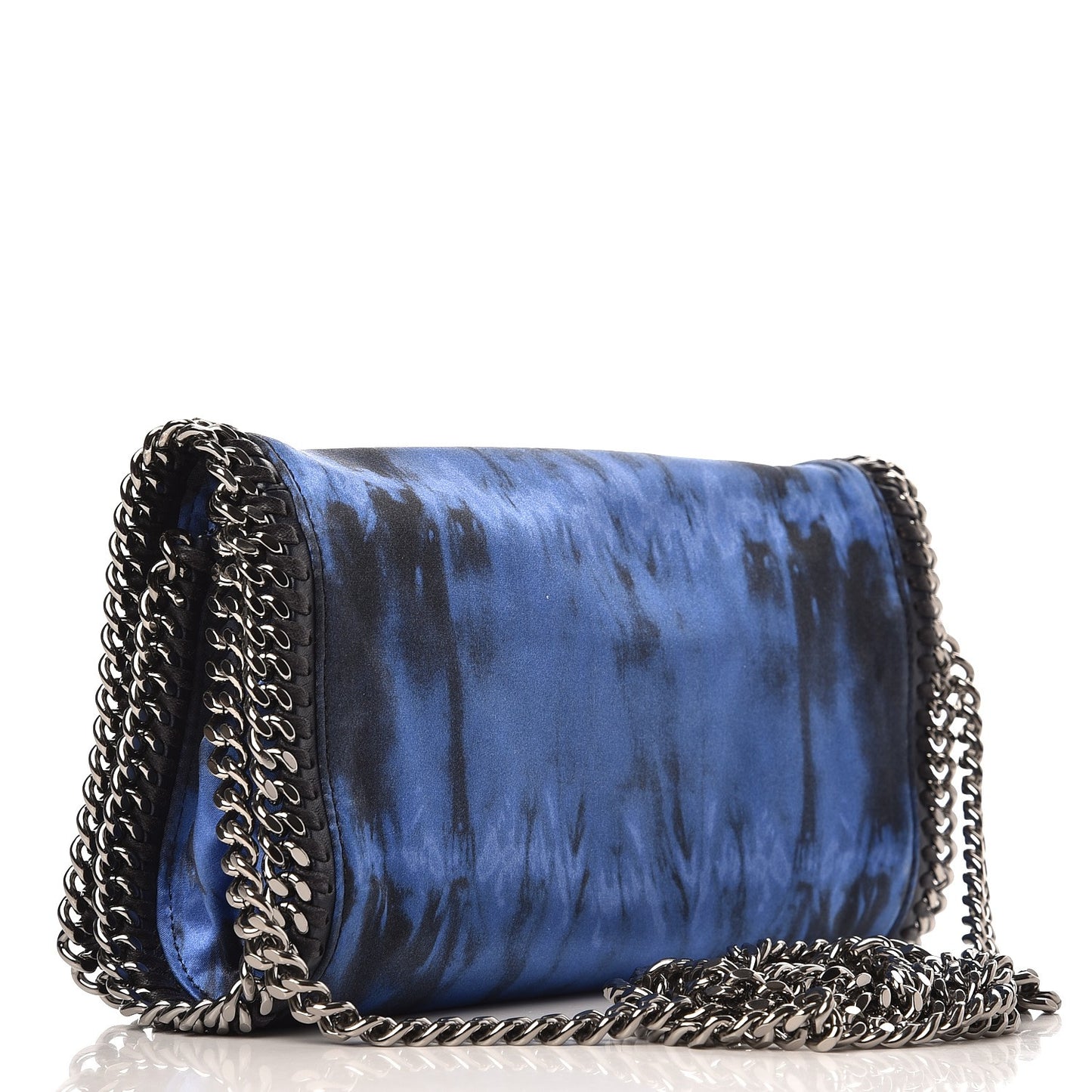 Tie Dyed Satin Falabella Crossbody Bag Cerulean