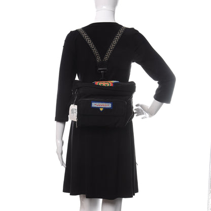 Gucci Nylon 80s Logo Patch Belt Bag Black 3 of 11