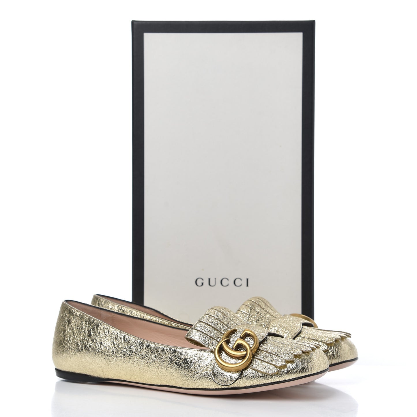 Galassia GG Marmont Fringe Flats 36.5 Platino