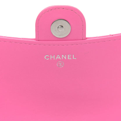 Chanel Lambskin Quilted Flap Phone Holder With Chain Neon Pink 8 of 14