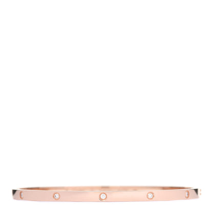 Cartier 18K Pink Gold 10 Diamond Small LOVE Bracelet 20 1 of 6