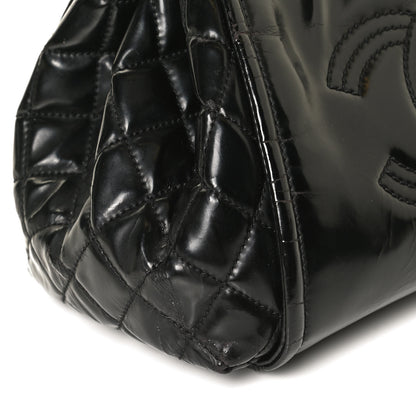 Chanel Vinyl Lipstick Ligne Accordion Tote Black 11 of 14