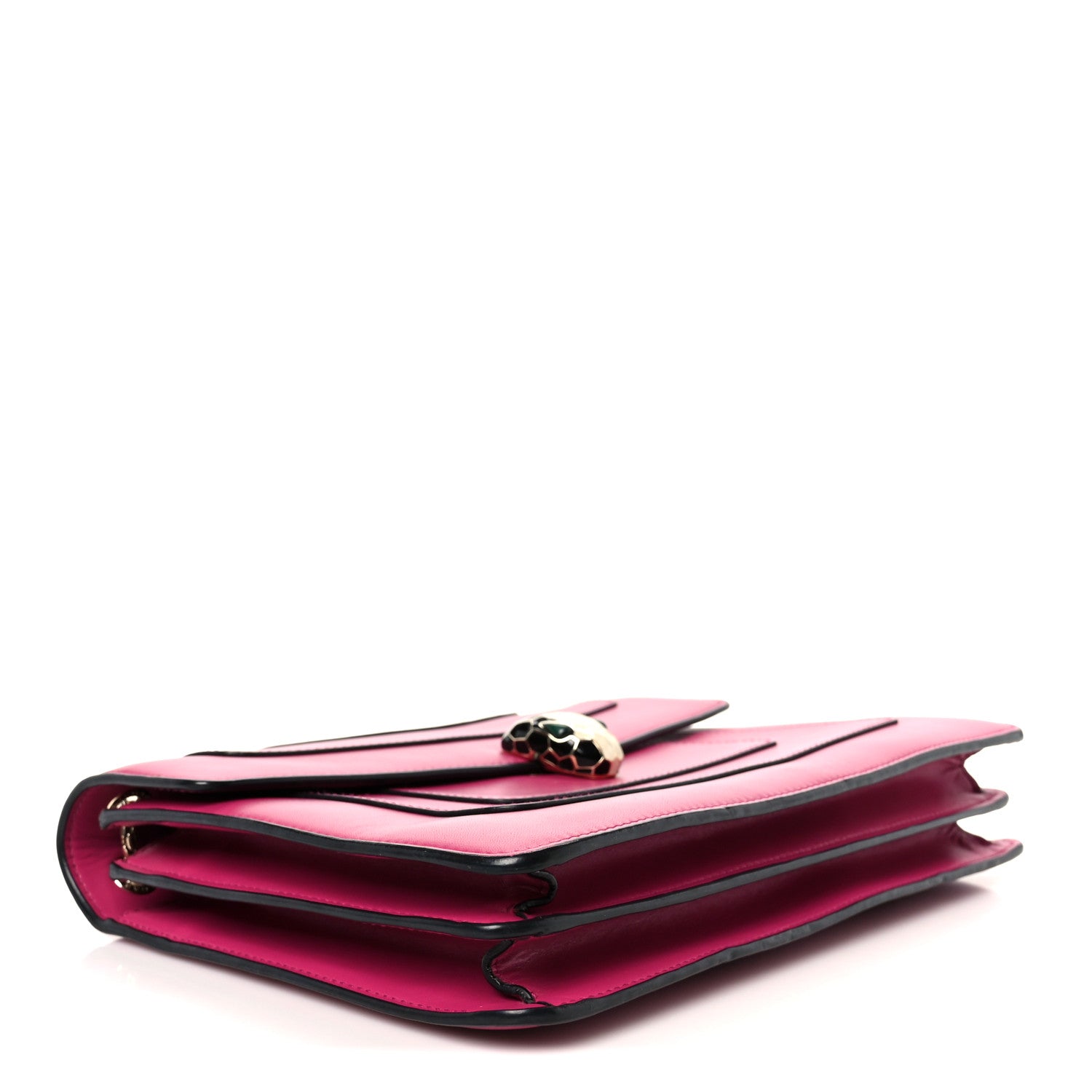Bulgari Calfskin Serpenti Forever Snake Strap Crossbody Bag Pink 5 of 12