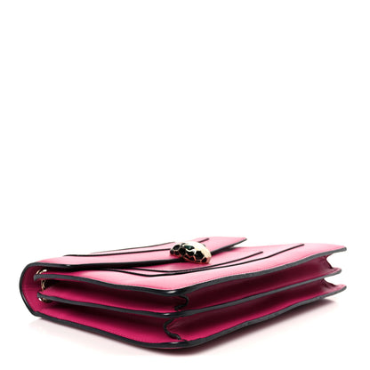 Bulgari Calfskin Serpenti Forever Snake Strap Crossbody Bag Pink 5 of 12
