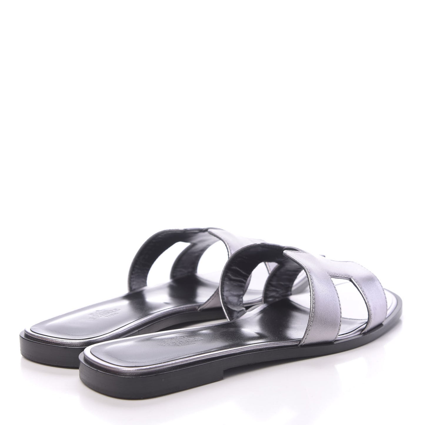Metallic Nappa Oran Sandals 39 Argent