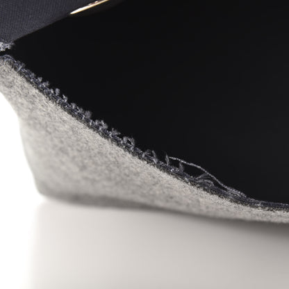 Celine Wool Felt Flap Bag Grey 9 of 14