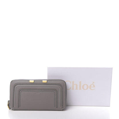 Chloe Calfskin Marcie Long Zip Around Wallet Cashmere Grey 12 of 12