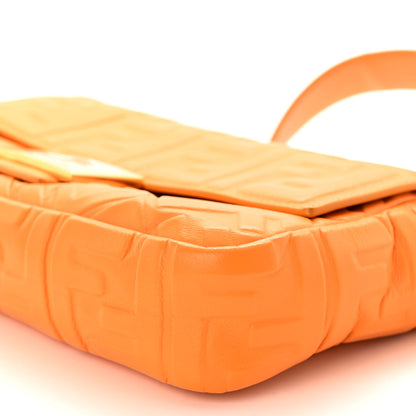 Fendi Nappa FF 1974 Embossed Baguette Clementine 9 of 9