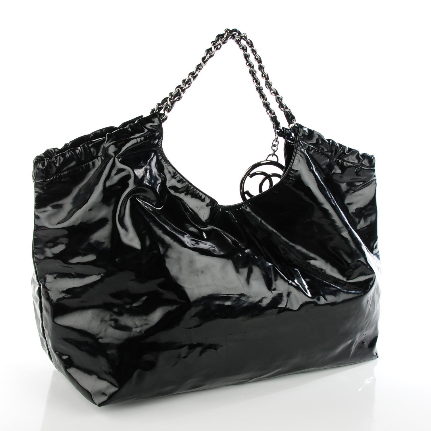 Chanel Vinyl XL Coco Cabas Black 3 of 7