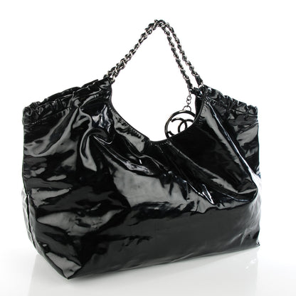 Chanel Vinyl XL Coco Cabas Black 3 of 7