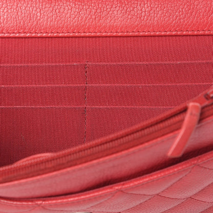 Chanel Caviar Quilted Wallet on Chain WOC Red 15 of 18