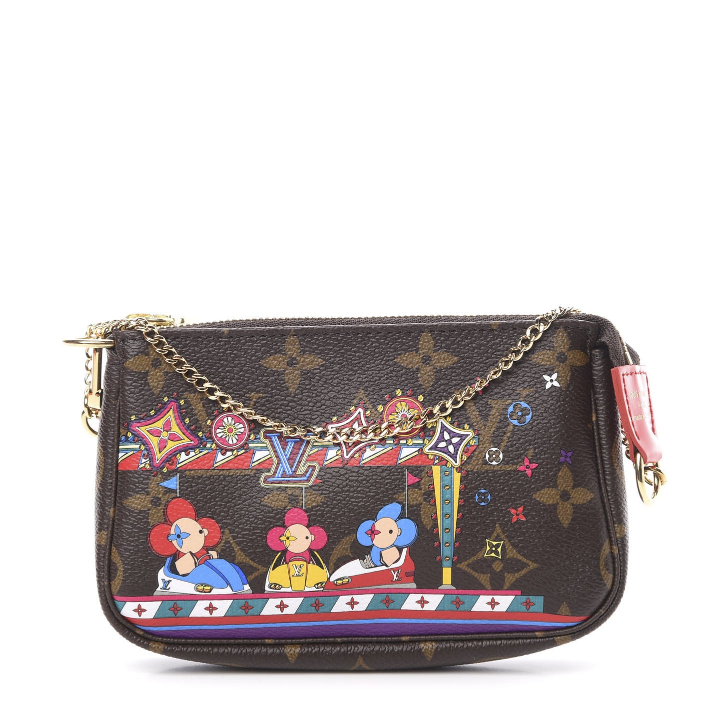 Monogram 2020 Christmas Animation Bumper Cars Mini Pochette Accessories Coquelicot