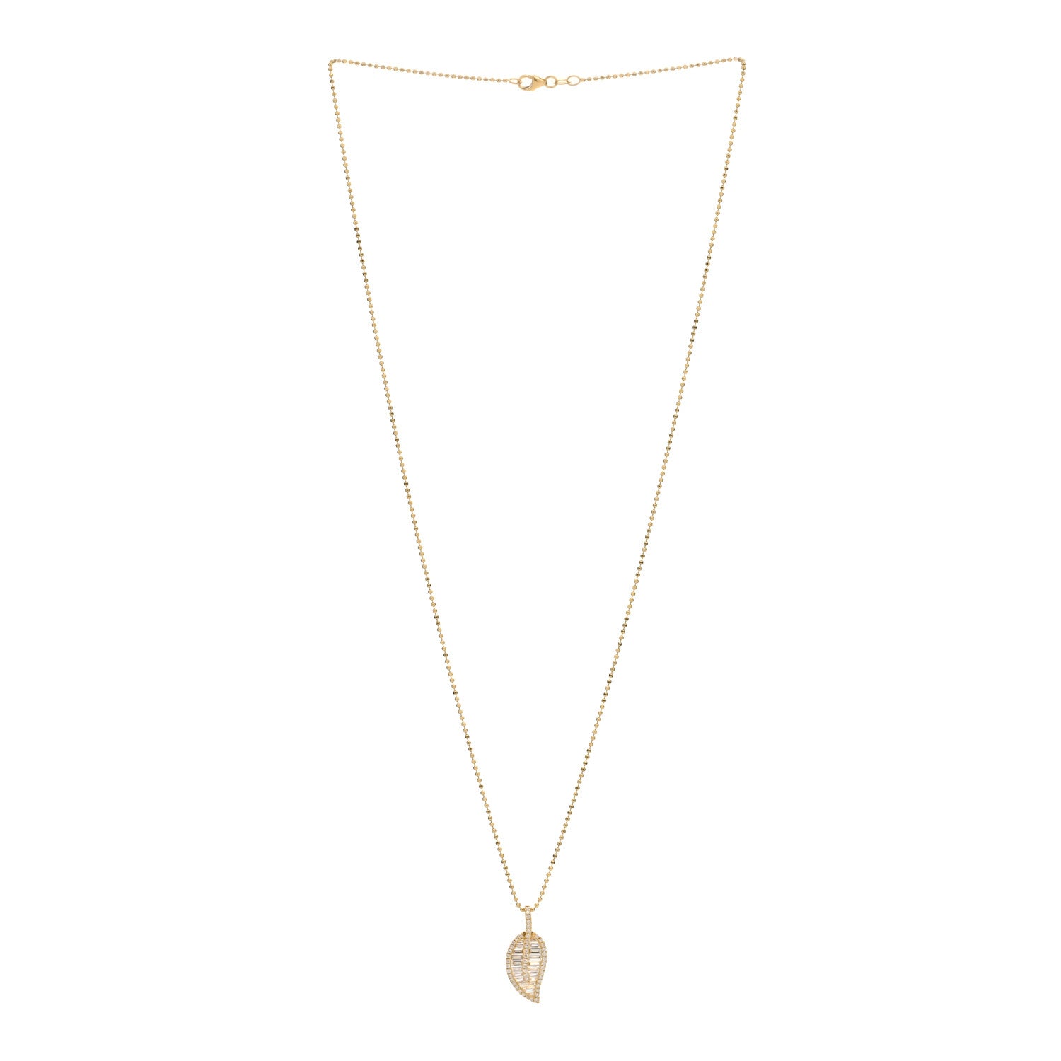Anita Ko 18K Yellow Gold Diamond Classic Leaf Pendant Necklace 2 of 3
