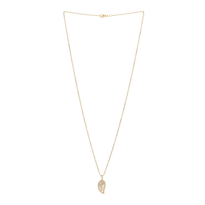 Anita Ko 18K Yellow Gold Diamond Classic Leaf Pendant Necklace 2 of 3