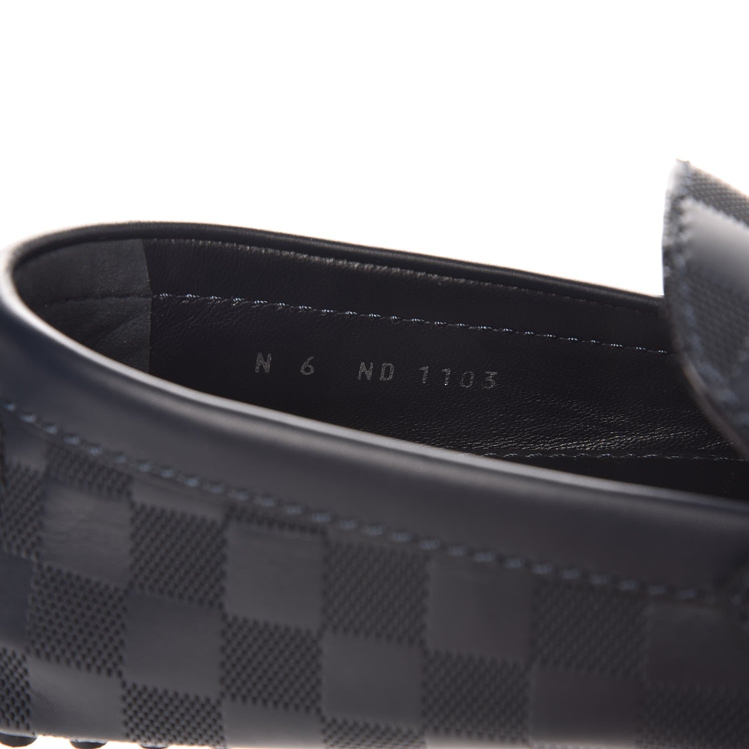 Louis Vuitton Mens Damier Infini Hockenheim Moccasin Loafers 6 Cosmos 6 of 9