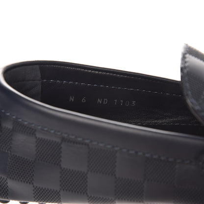 Louis Vuitton Mens Damier Infini Hockenheim Moccasin Loafers 6 Cosmos 6 of 9