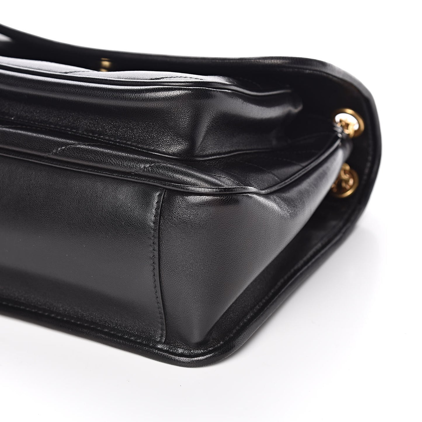 Lambskin Matelasse Monogram Medium Niki Chain Satchel Black