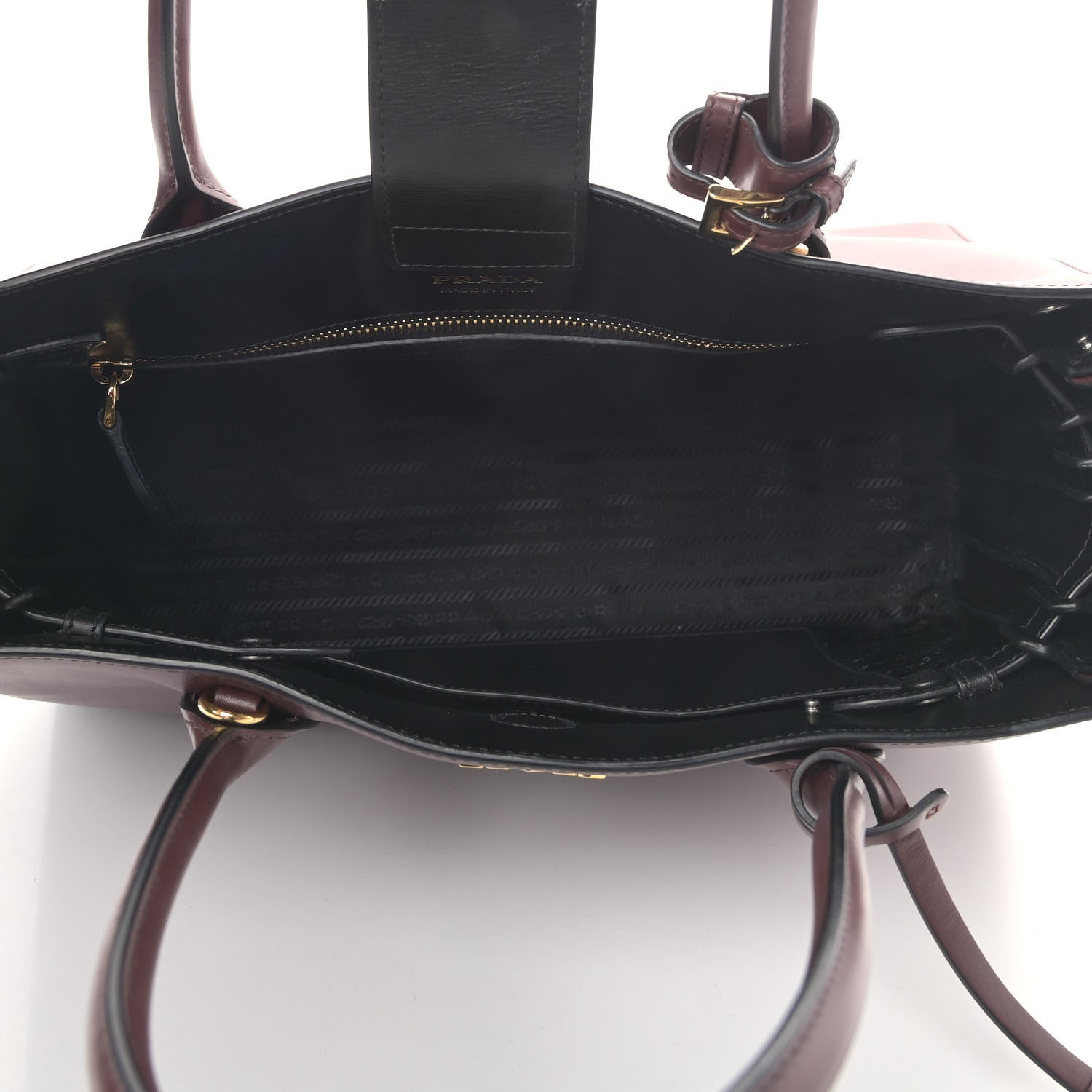 Prada City Calf Bibliotheque Tote Granato Black 5 of 10