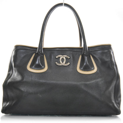Chanel Lambskin Executive Cerf Shopper Tote Black Beige 11 of 20
