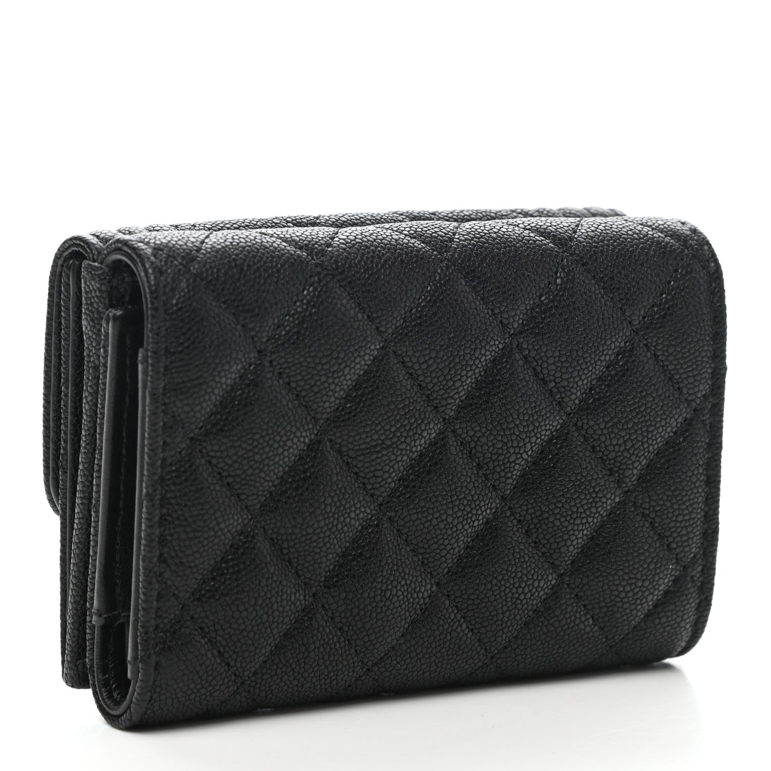 Chanel Caviar Quilted Small Boy Flap Wallet Black 3 of 9