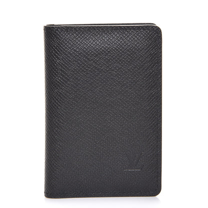 Louis Vuitton Taiga Pocket Organizer NM Black Gris 1 of 8