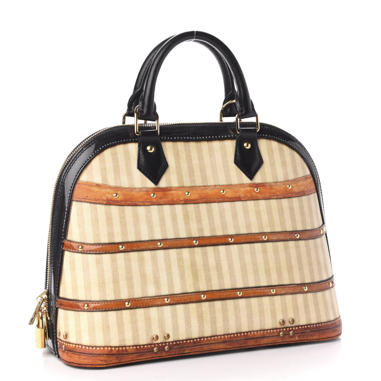 Transformed Canvas Patent Time Trunk Alma PM Beige