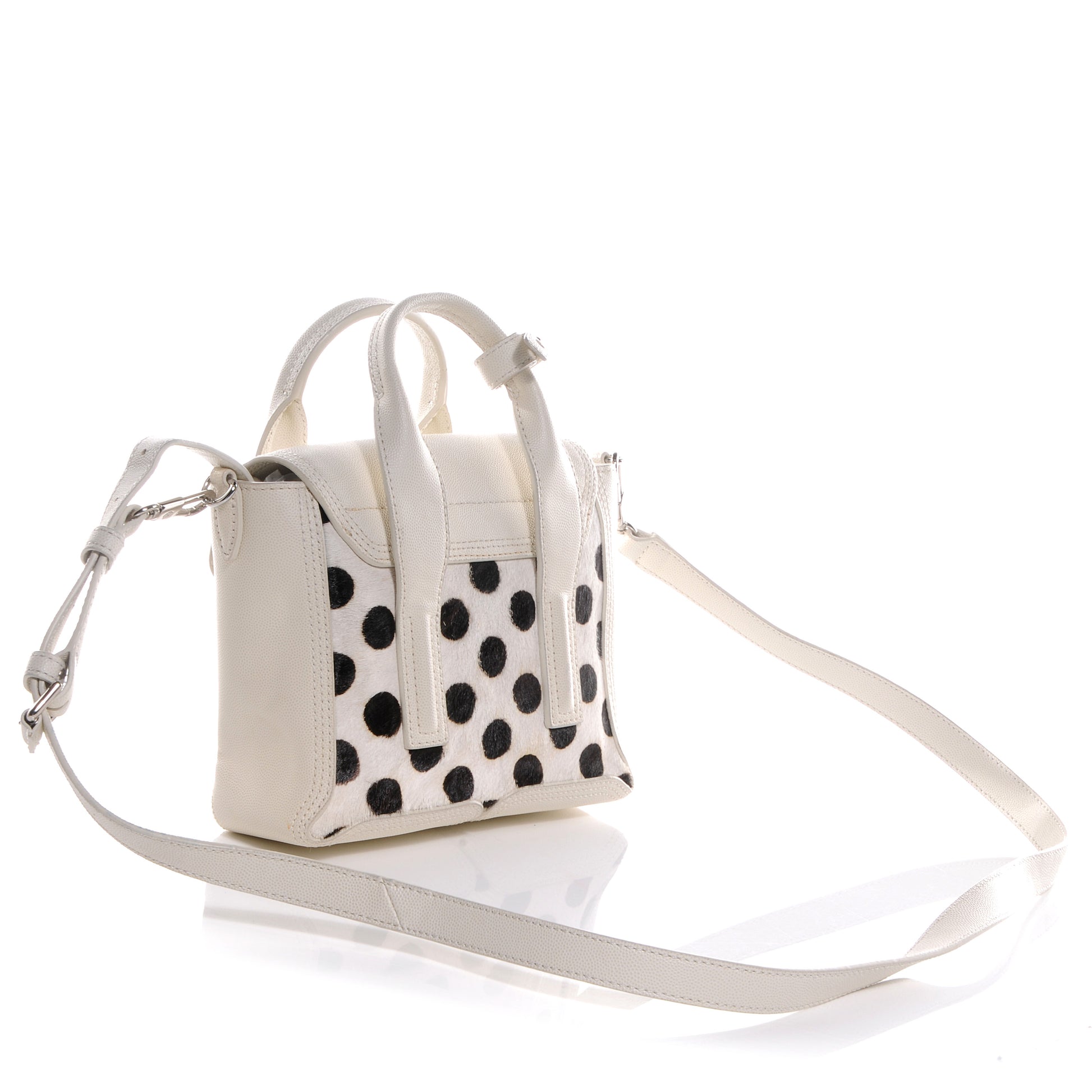 3.1 Phillip Lim 3.1 Calf Hair Polka Dot Mini Pashli Satchel Black 3 of 12