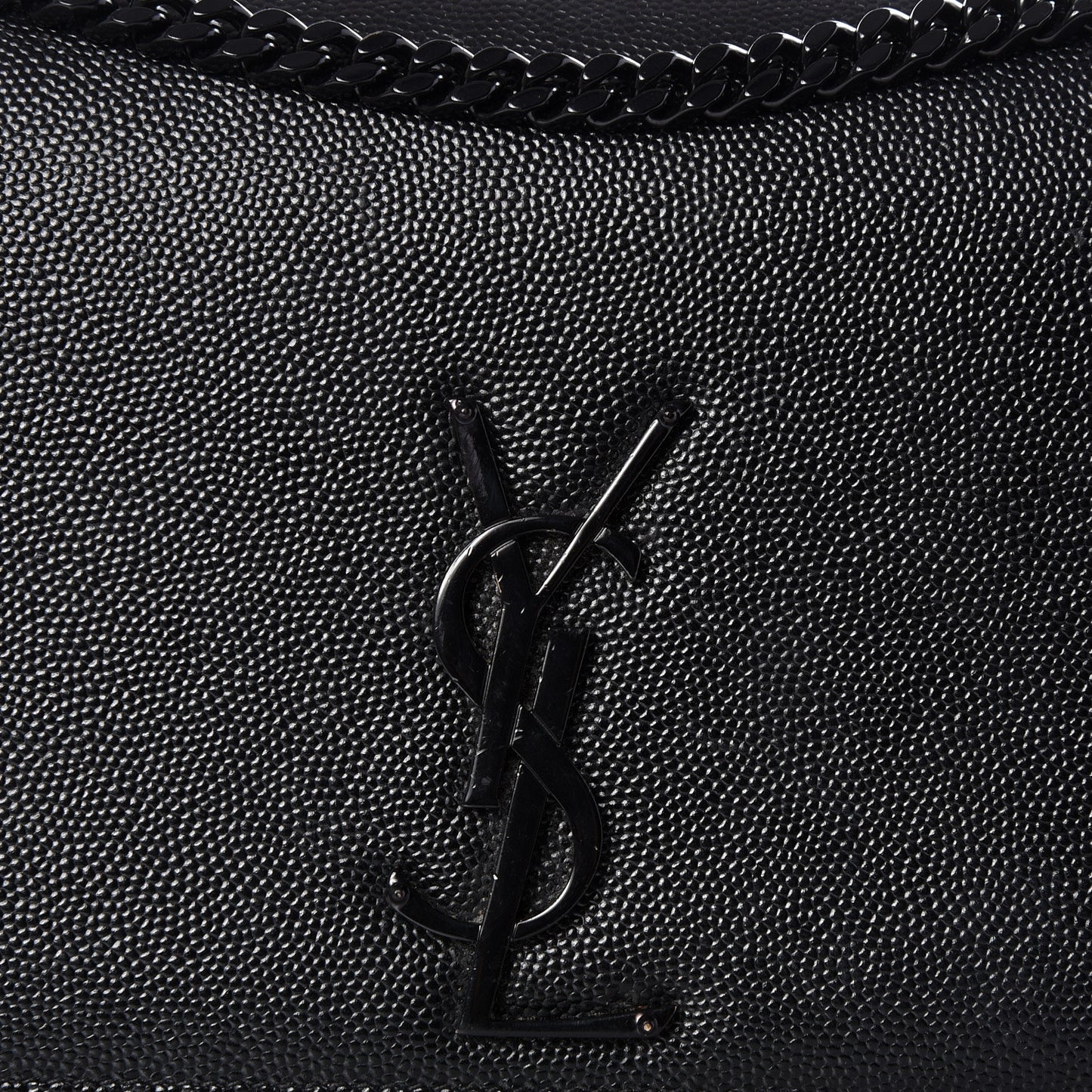 Grain De Poudre Medium Classic Monogram Kate Satchel Black
