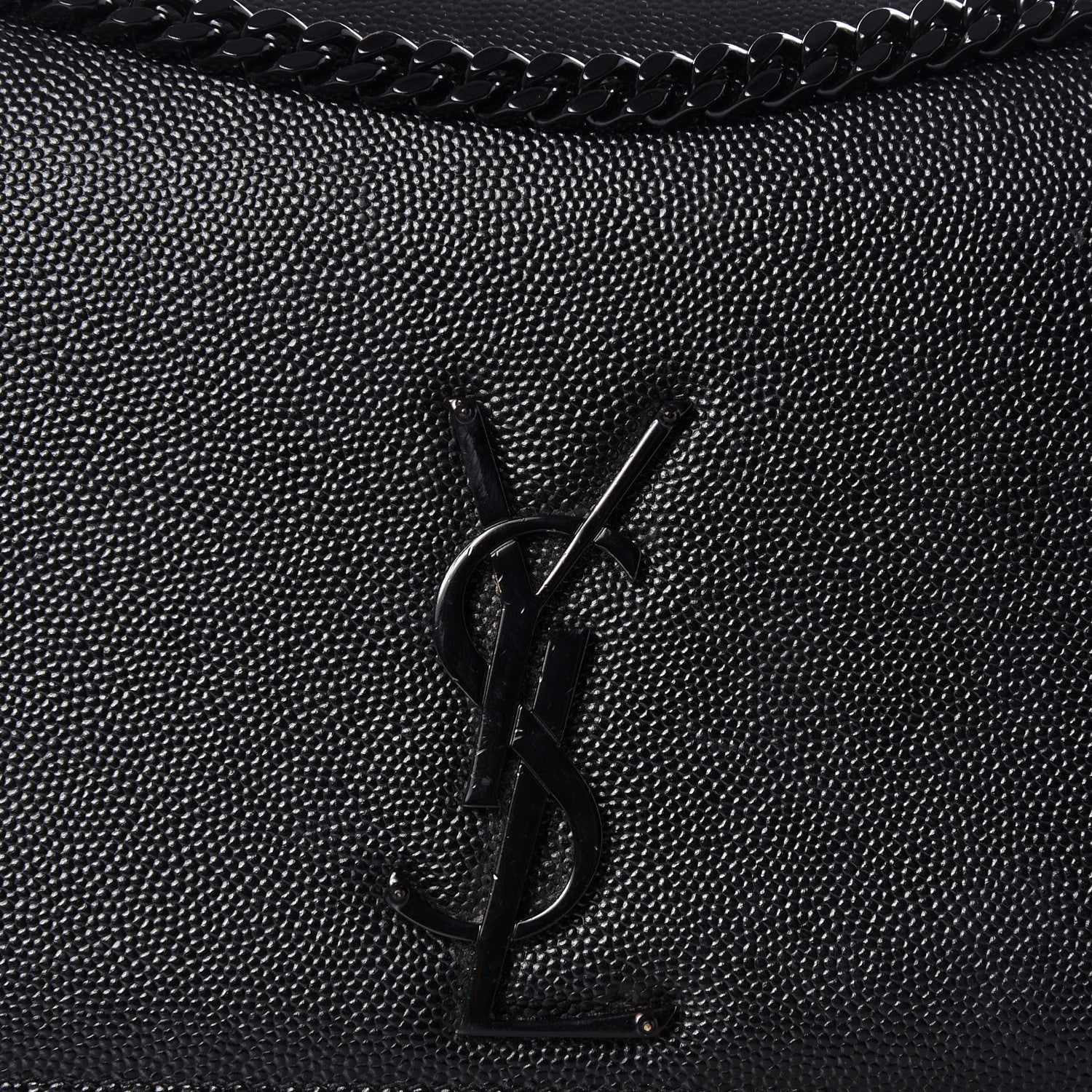 Saint Laurent Grain De Poudre Medium Classic Monogram Kate Satchel Black 11 of 11