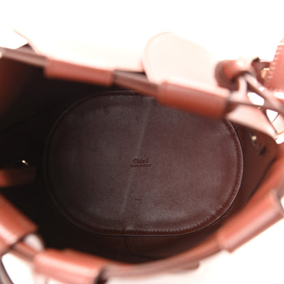 Chloe Smooth Grained Calfskin Small Tulip Bucket Bag Sepia Brown 6 of 13
