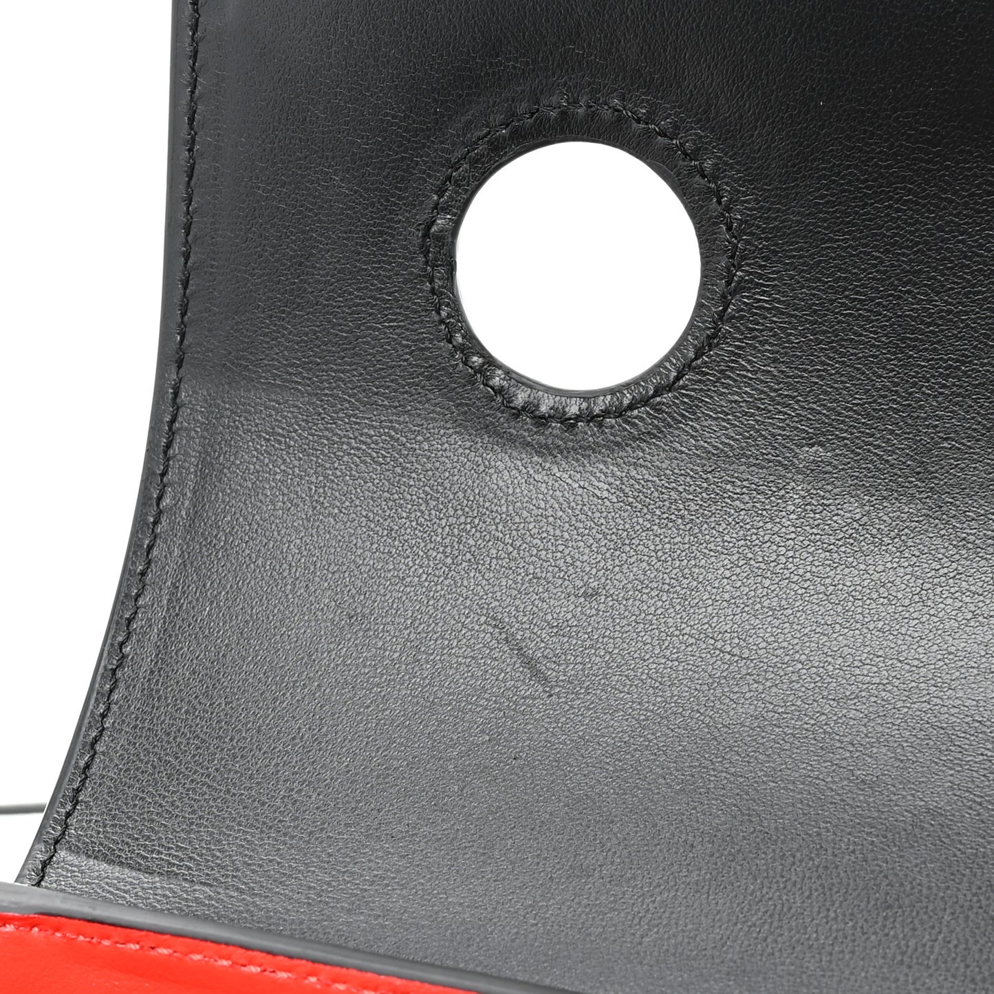 OFF WHITE Calfskin Burrow Saddle Bag Black