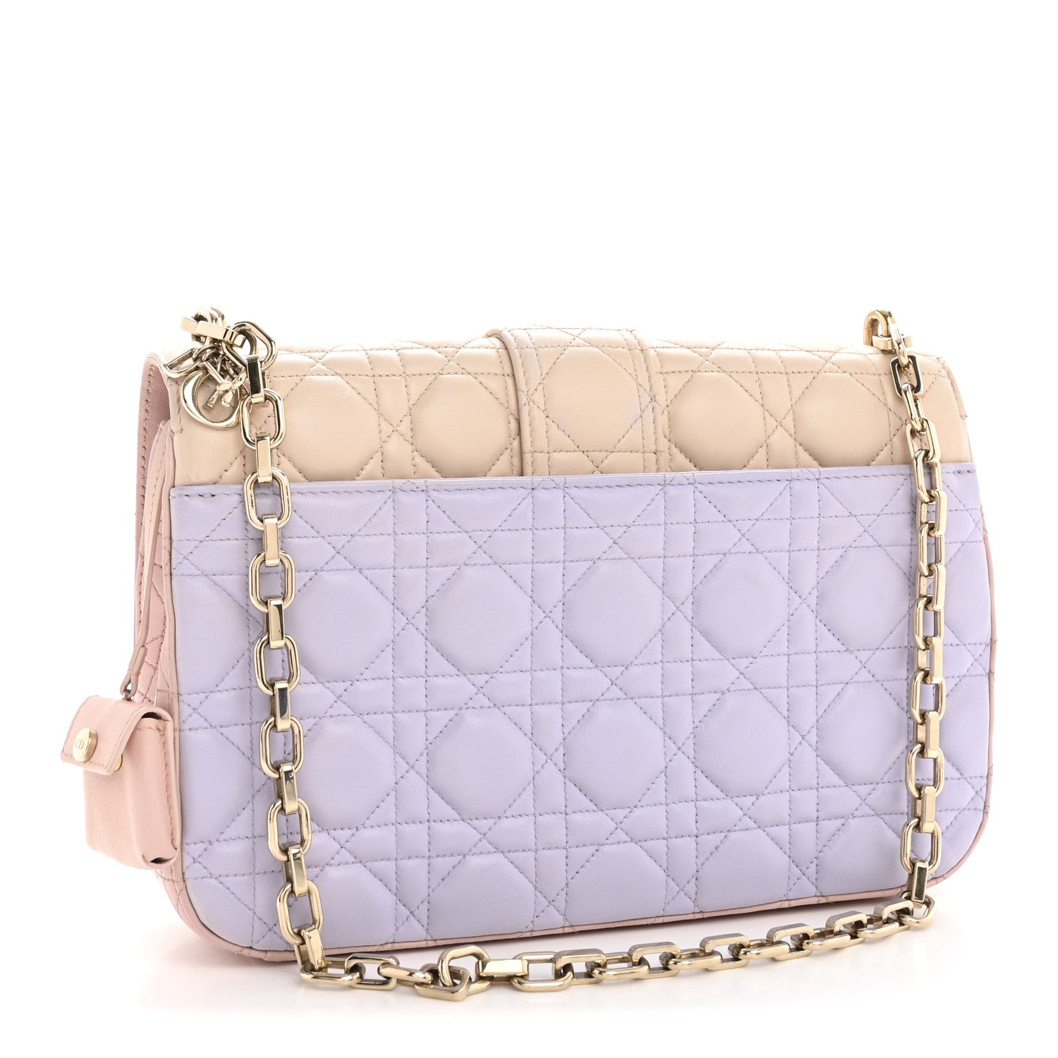 Christian Dior Lambskin Cannage Medium Miss Dior Flap Purple Beige 3 of 14